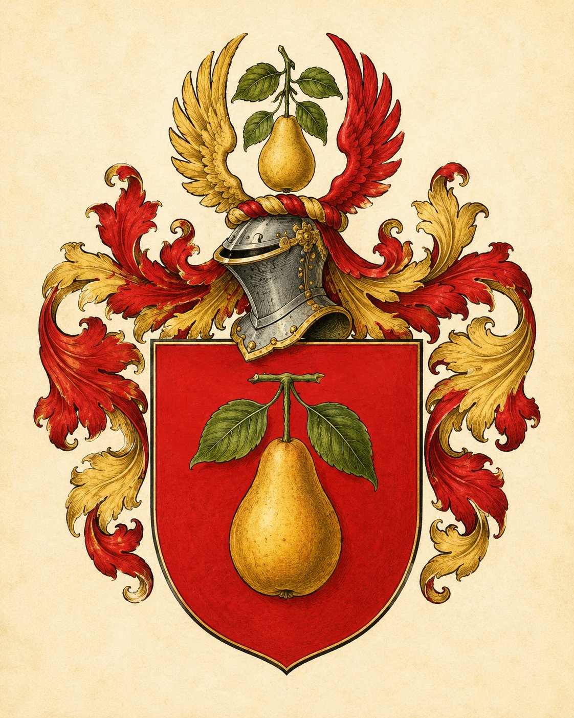 Hruska z Brezna - plny erb